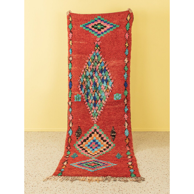 Tapete de lã de boujad berbere Vintage, Marrocos