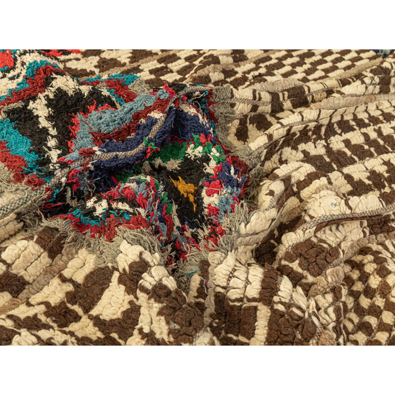 Tapis berbère Ourika vintage en laine, Maroc