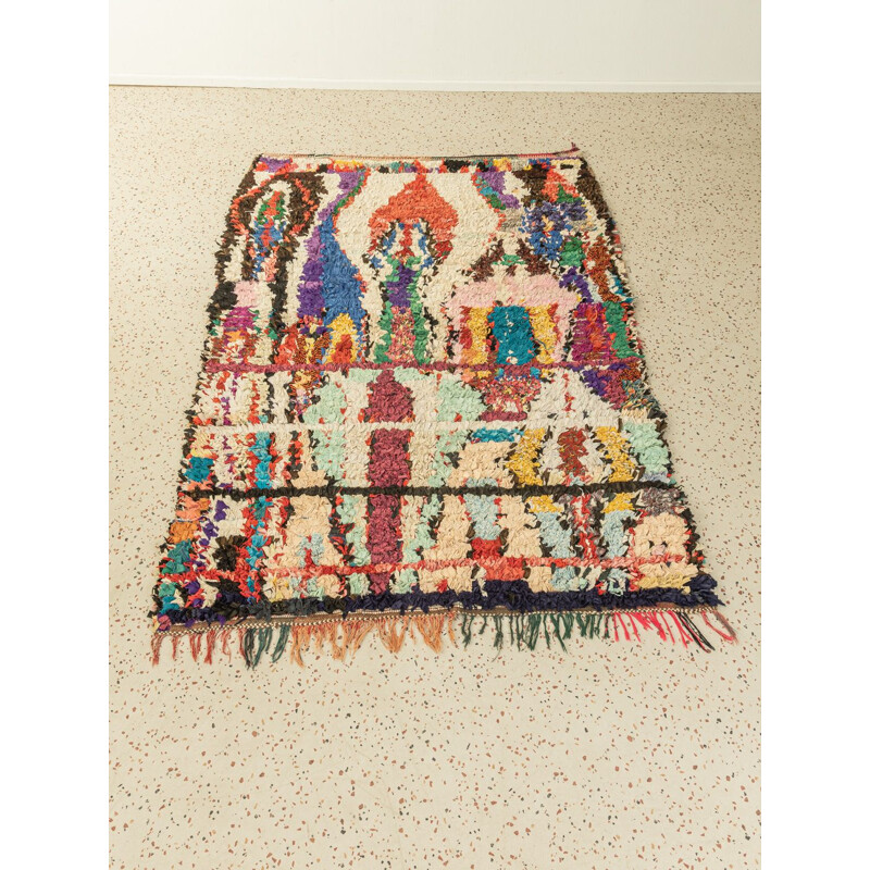 Vintage Berber carpet ourika in wool, Morocco