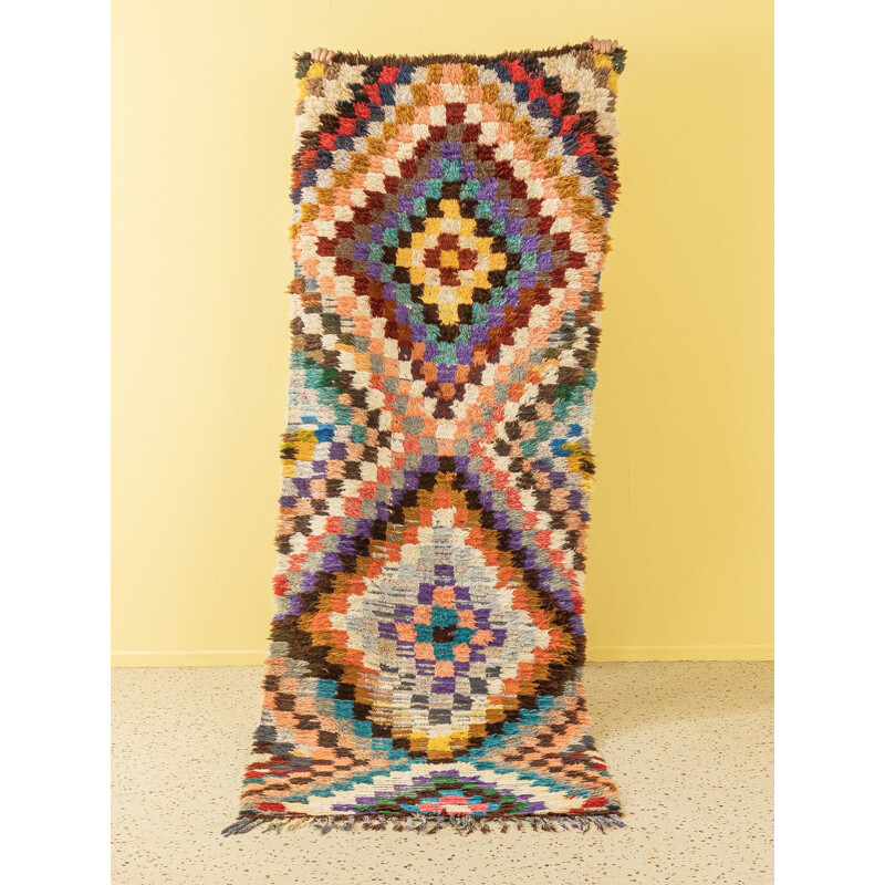 Vintage Berber carpet boujad in wool, Morocco