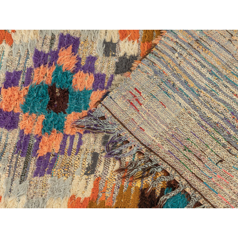 Vintage Berber carpet boujad in wool, Morocco