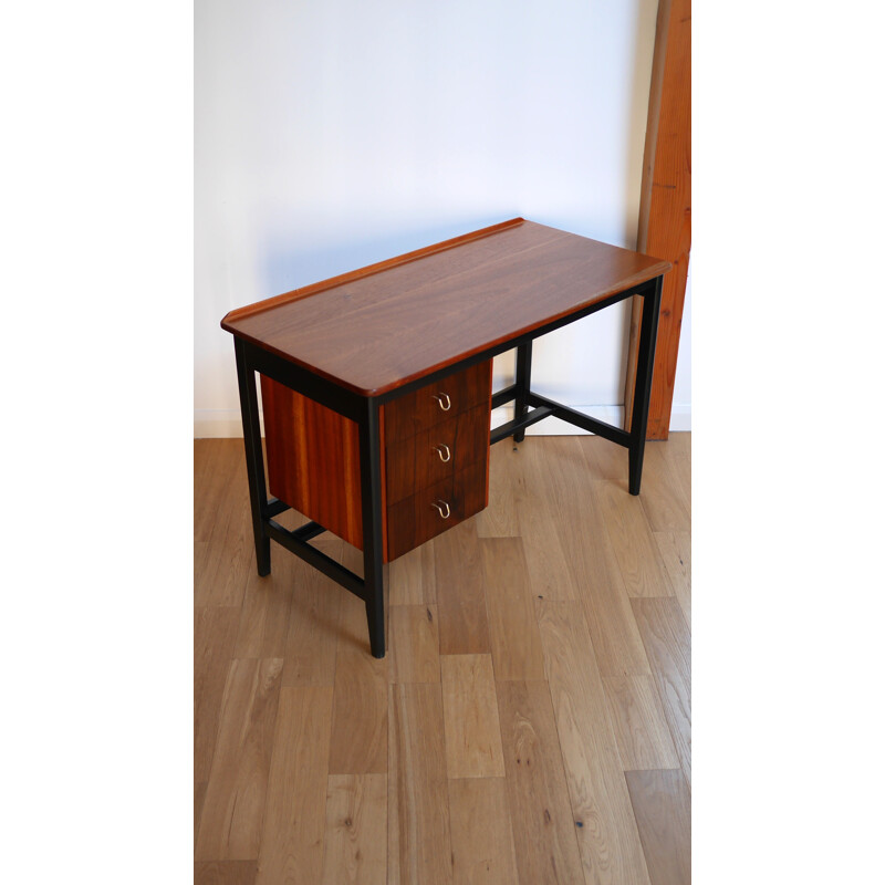 Small desk in mahogany and rosewood - 1950s