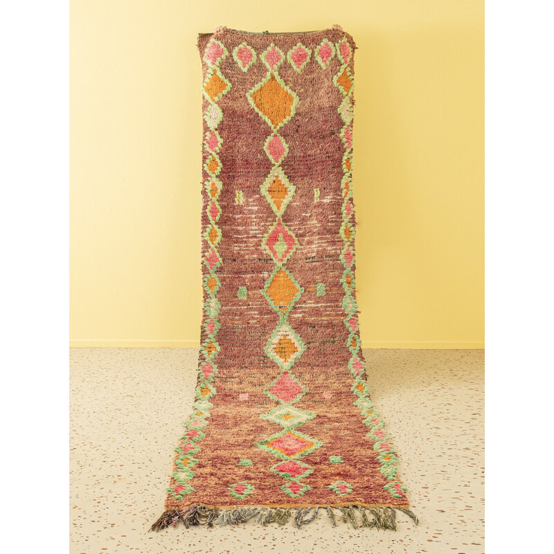 Vintage Berber carpet boujad in wool, Morocco