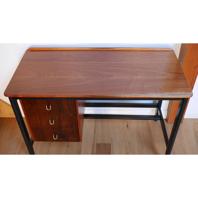 Small desk in mahogany and rosewood - 1950s