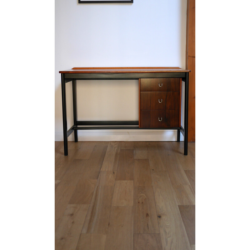 Small desk in mahogany and rosewood - 1950s