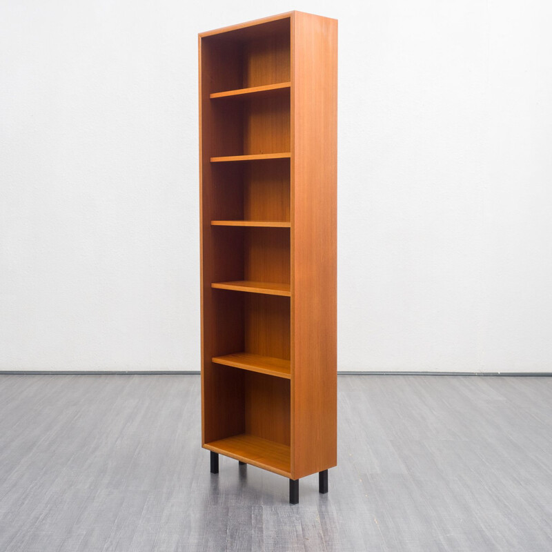 Vintage teak freestanding shelving unit, 1960s