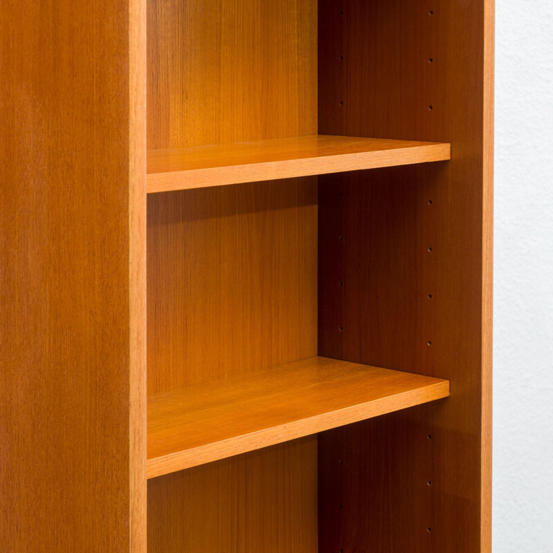 Vintage teak freestanding shelving unit, 1960s