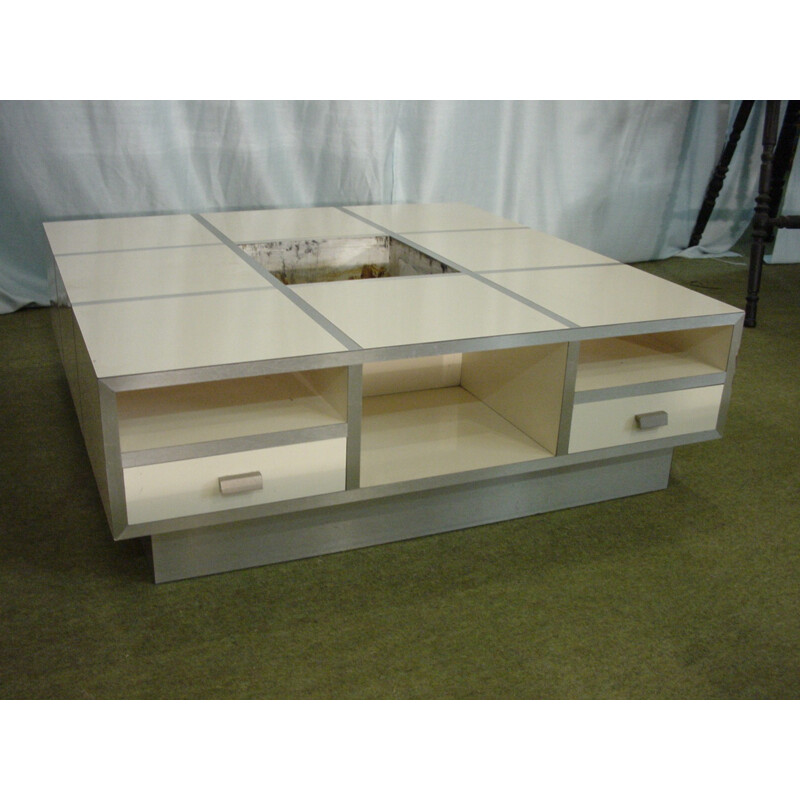 White vintage coffee table - 1980s