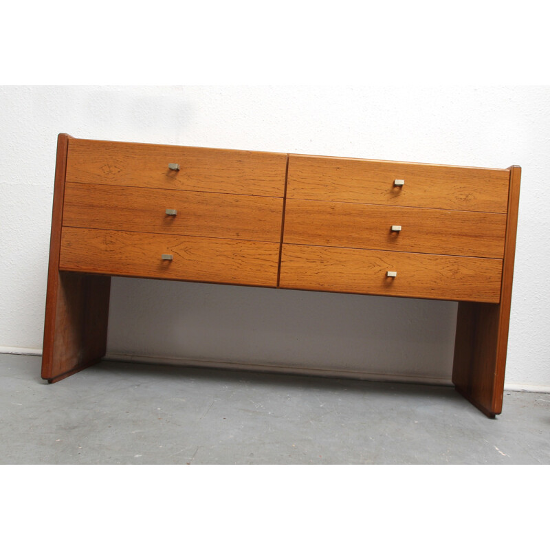 Sideboard room divider in rosewood with 6 drawers - 1970s