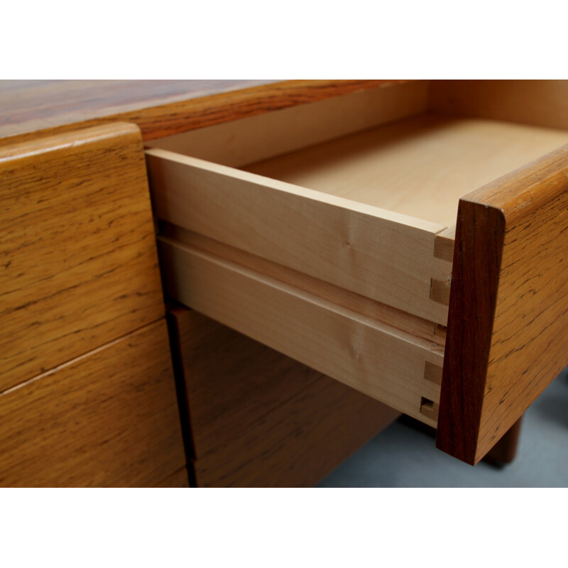 Sideboard room divider in rosewood with 6 drawers - 1970s