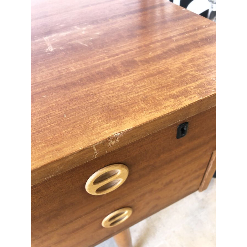 Scandinavian vintage teak desk with drawers, 1960-1970