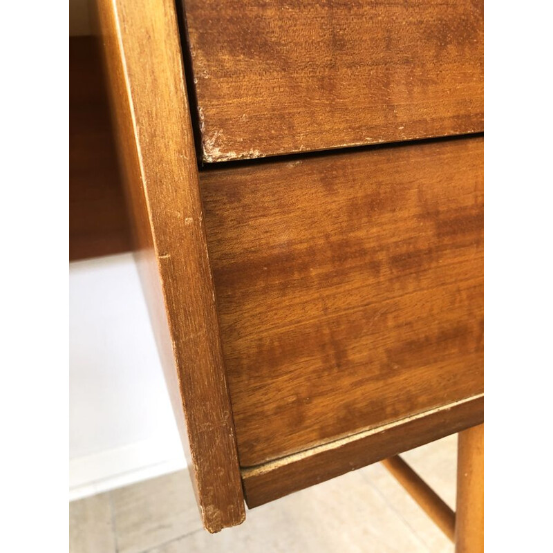 Scandinavian vintage teak desk with drawers, 1960-1970