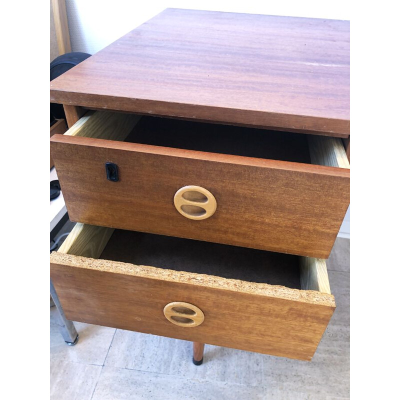 Scandinavian vintage teak desk with drawers, 1960-1970