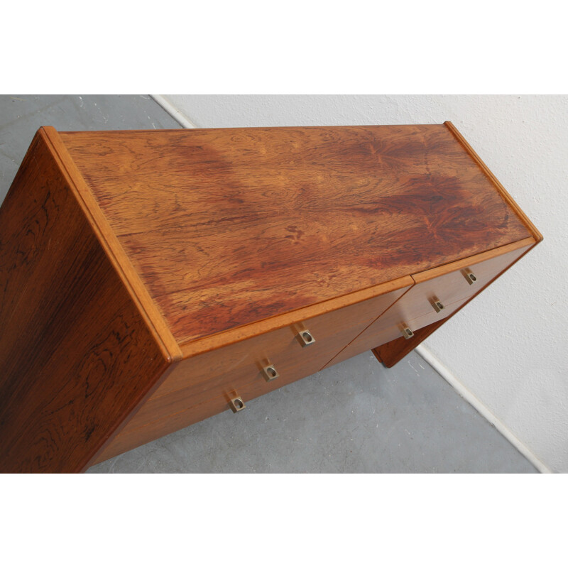 Sideboard room divider in rosewood with 6 drawers - 1970s