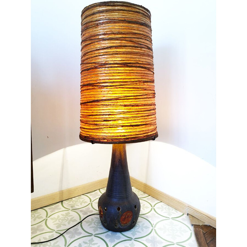 Lampe de sol vintage Accolay en céramique, 1970