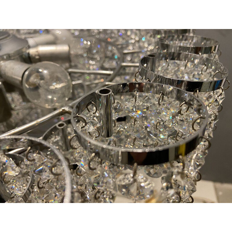 Mid-century Italian crystal chandelier