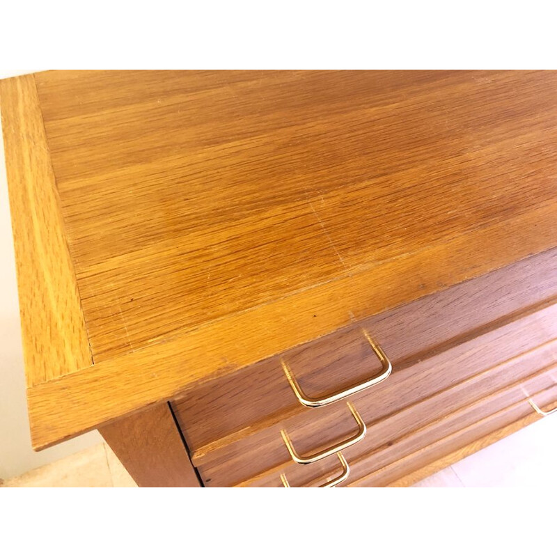 Vintage chest of drawers with compass legs, 1950-1960