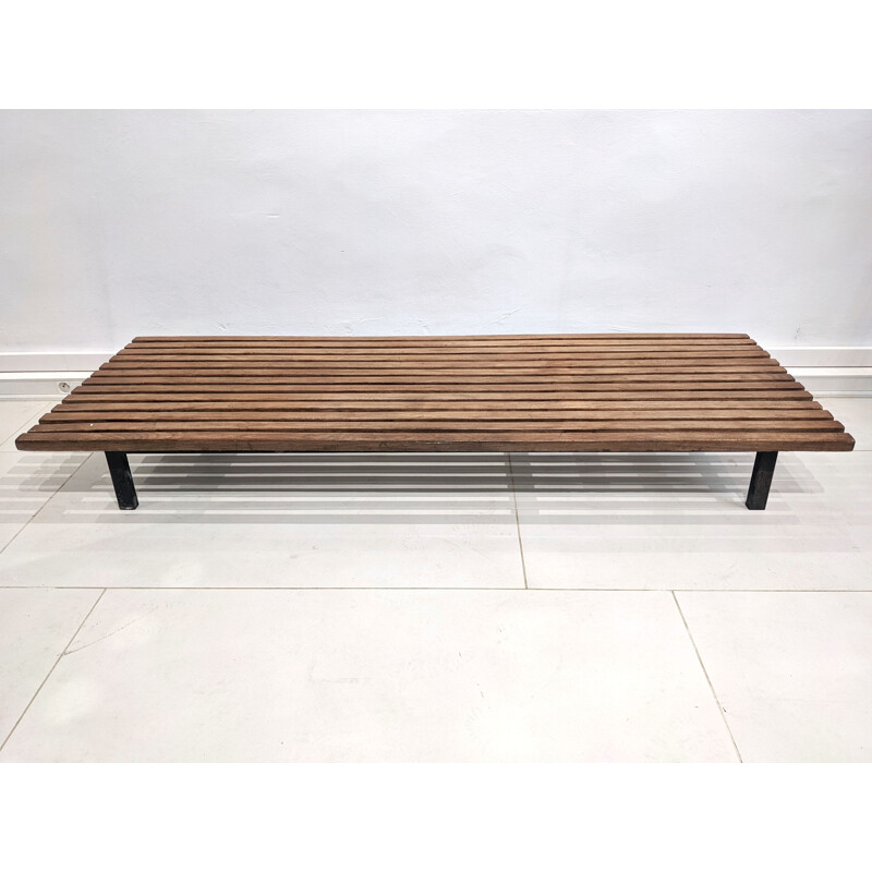 Vintage Cansado 13 slats bench by Charlotte Perriand, 1954