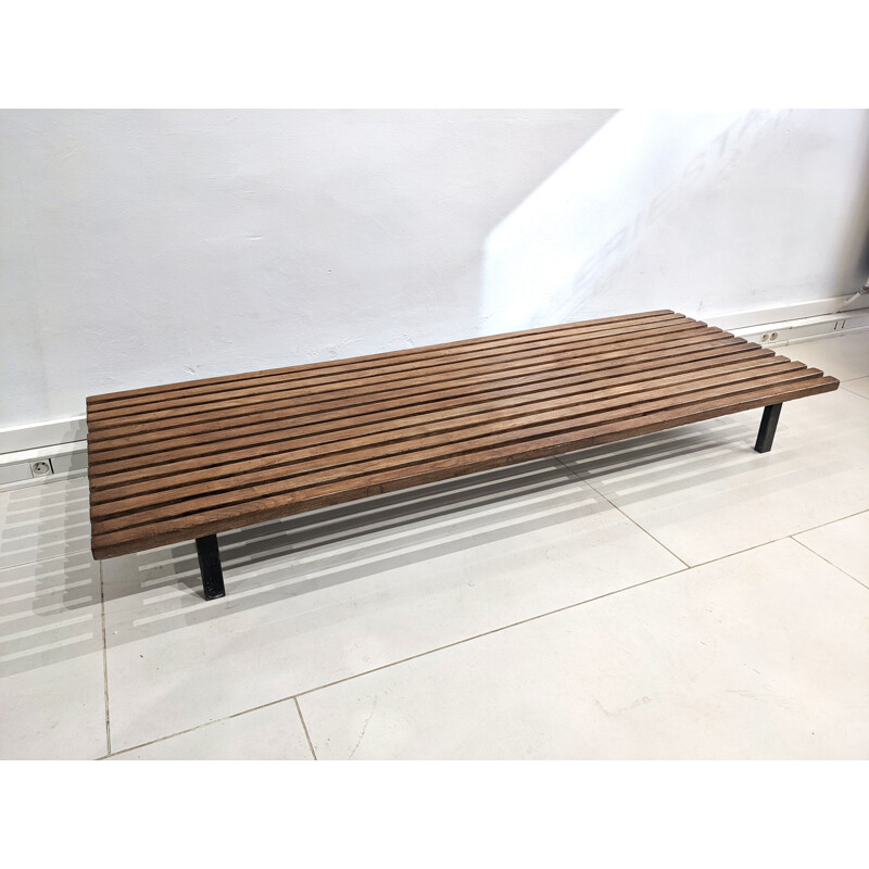 Vintage Cansado 13 slats bench by Charlotte Perriand, 1954