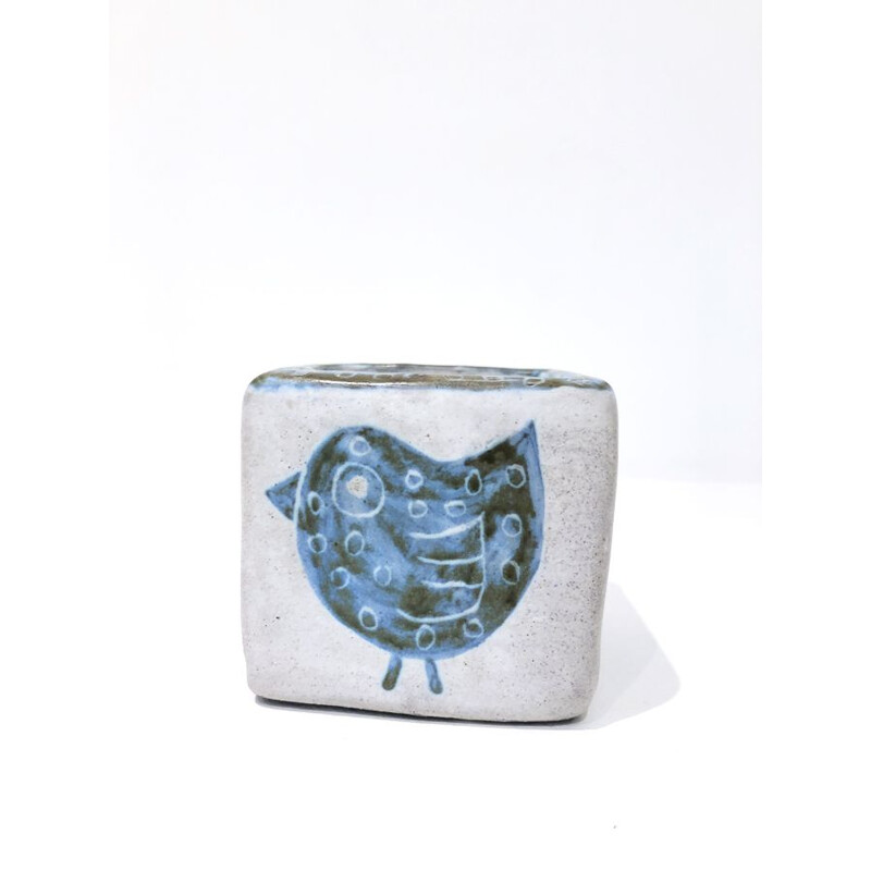 Céramique vintage oiseau bleu par Alain Maunier, 1960-1970