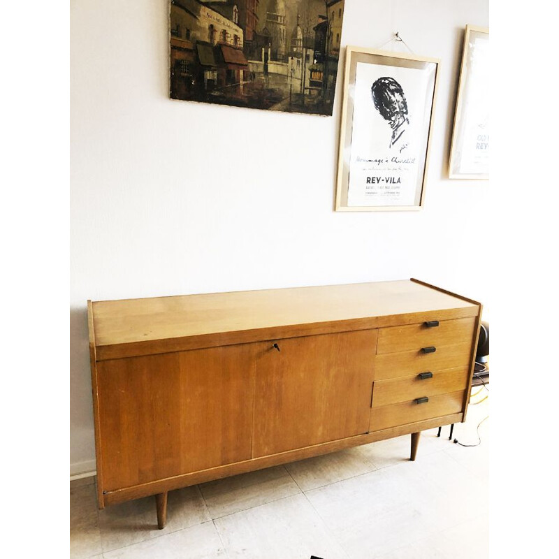 Vintage modernist sideboard for Charron, 1960