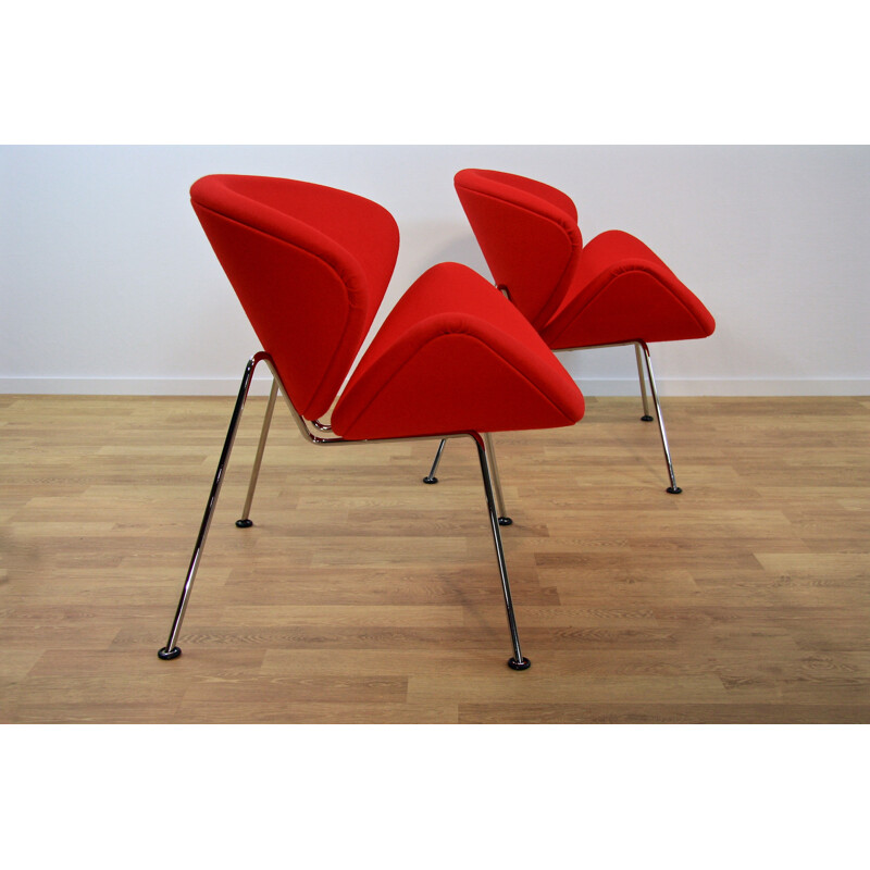 Artifort "Orange Slice" lounge chair in red fabric, Pierre PAULIN - 1970s