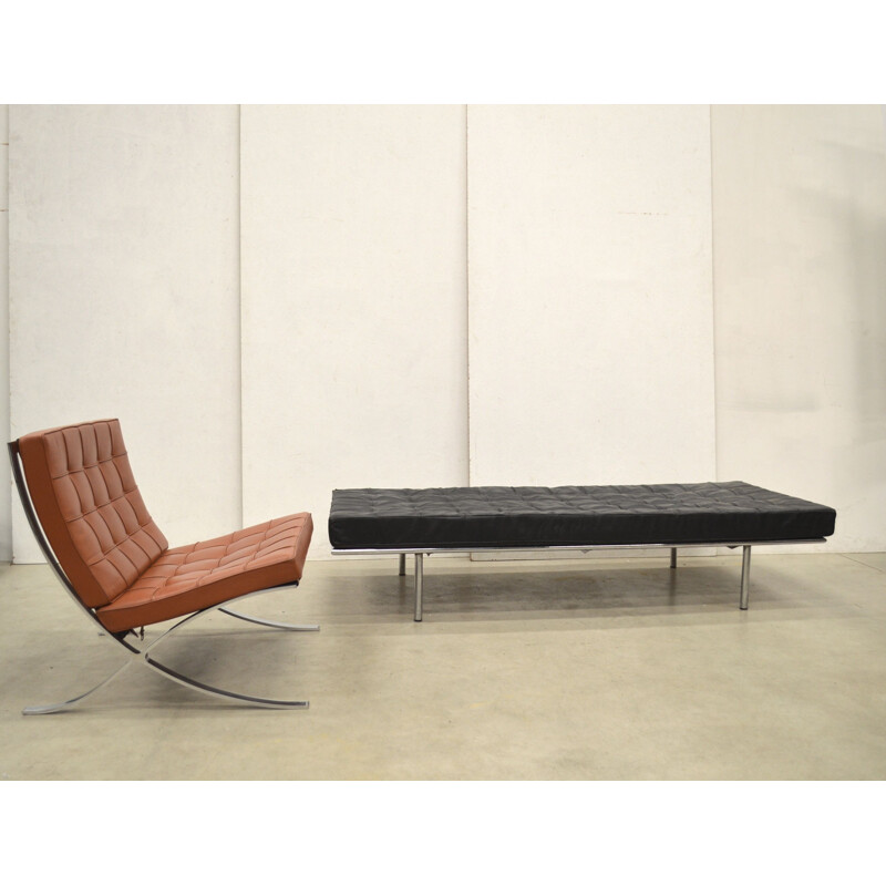 Daybed vintage de acero de Mies van der Rohe para Knoll, 1960