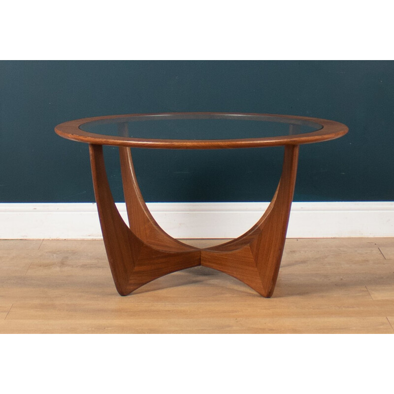 Vintage salontafel in teak en glas van G Plan, 1960