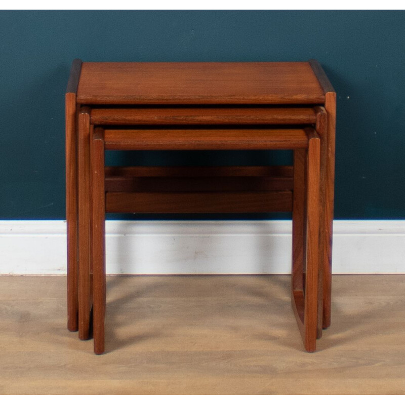 Vintage teak quadrille nesting tables by G Plan, England 1960