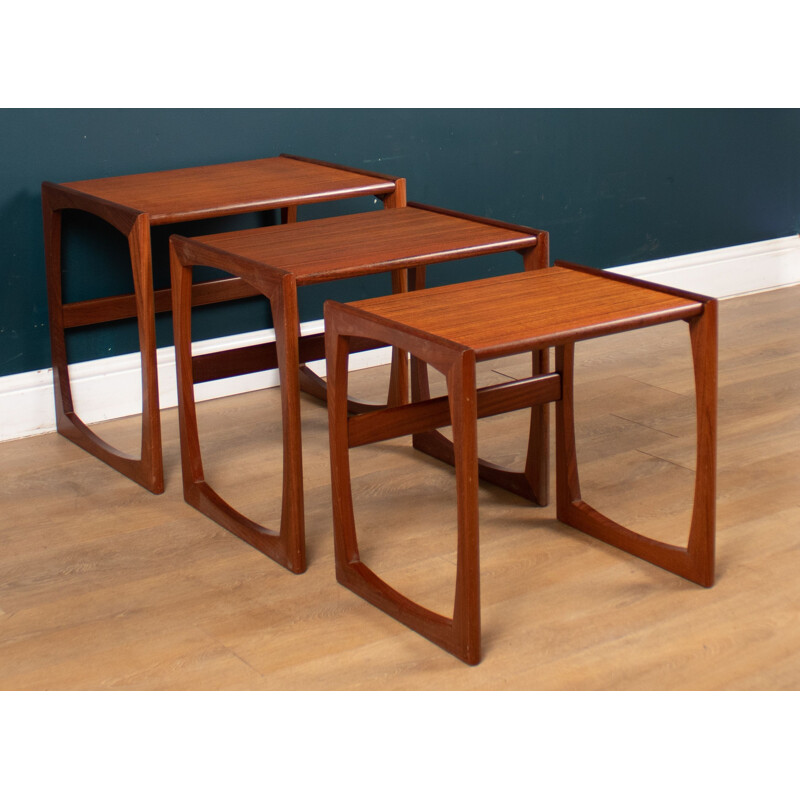 Vintage teak quadrille nesting tables by G Plan, England 1960