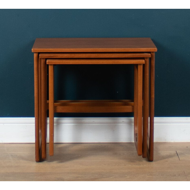 Vintage teak nesting tables by Tom Robertson for Mcintosh, 1960