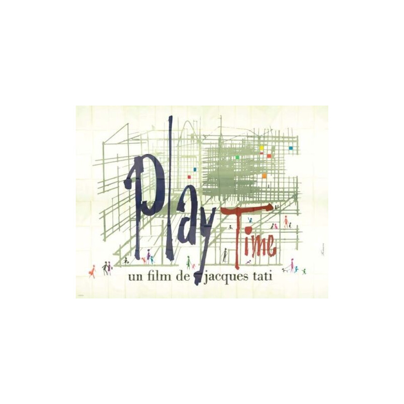 Cartaz de cinema Vintage "playtime", 1960