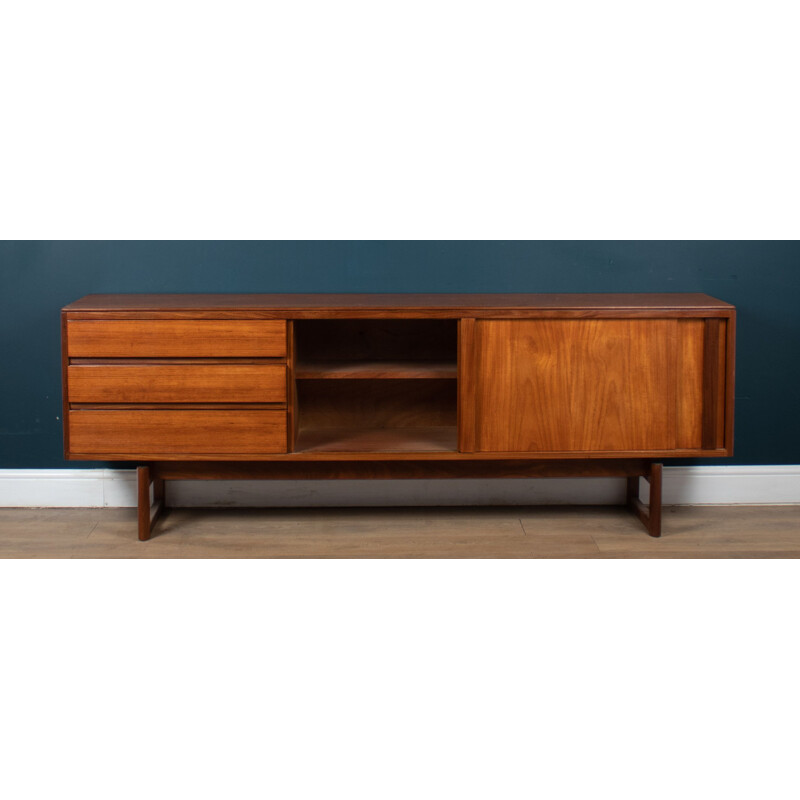 Vintage teak sideboard with sliding doors by White & Newton, 1960s