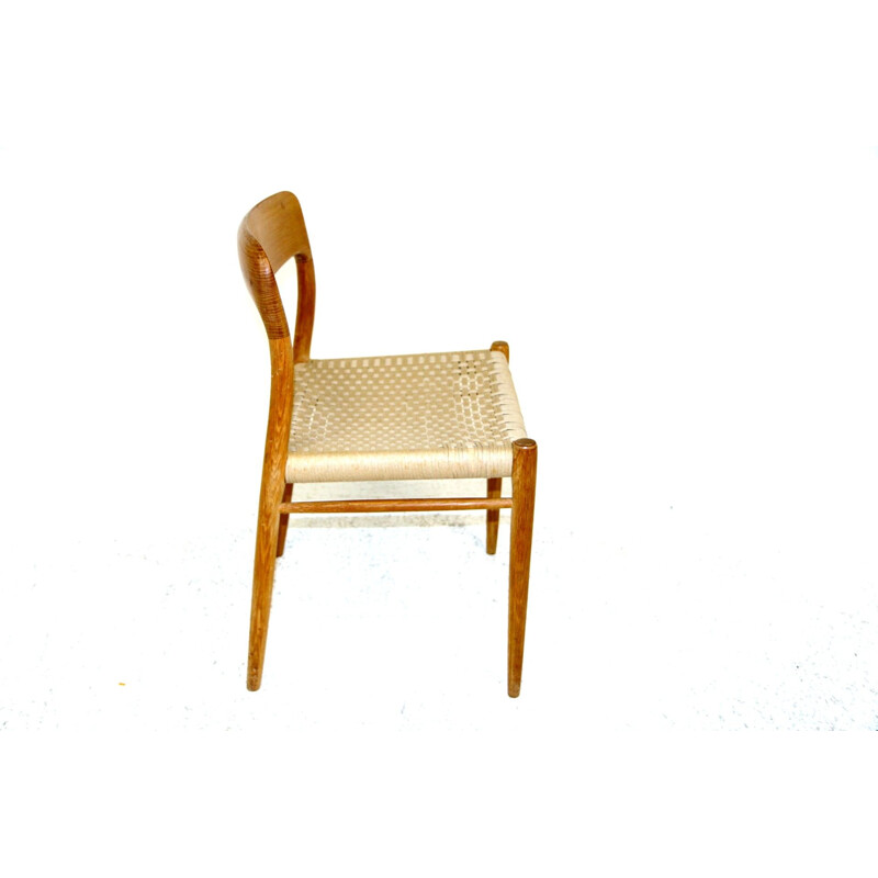 Silla vintage "modelo 75" de Niels o Møller para Jl Møller, 1960