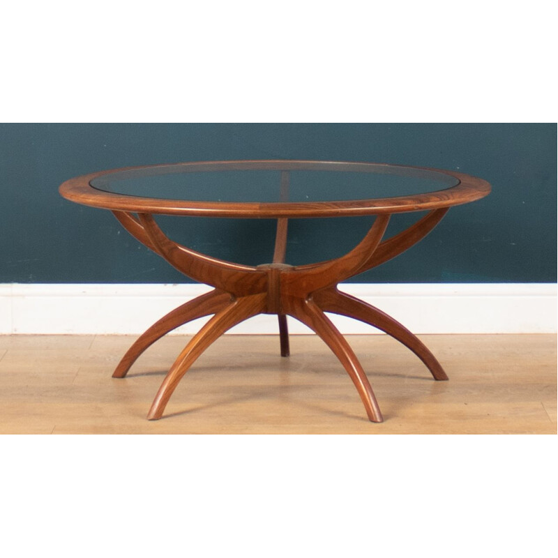 Tavolino vintage in teak e vetro di G Plan, Inghilterra 1960