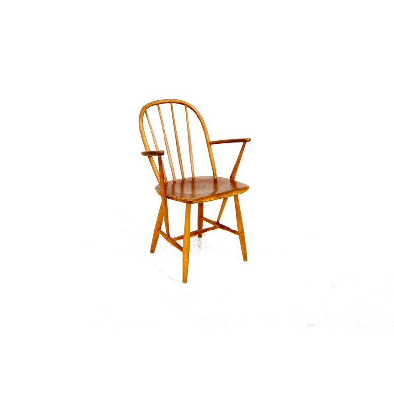 Vintage teak and beechwood armchair, Sweden 1960