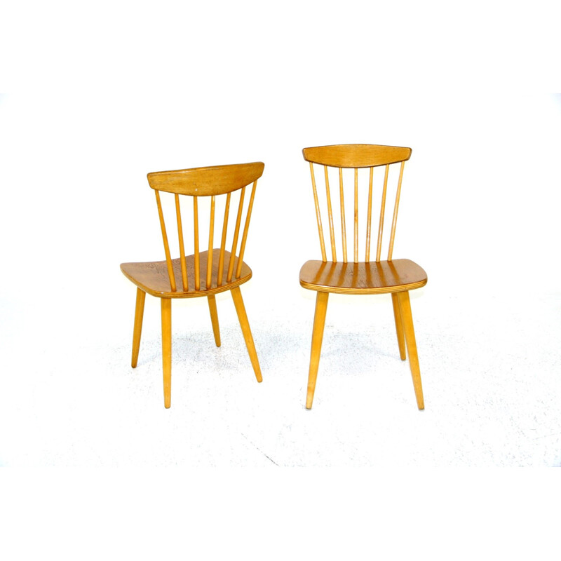 Paire de chaises vintage en chêne par Nässjö Stolfabrik, 1960