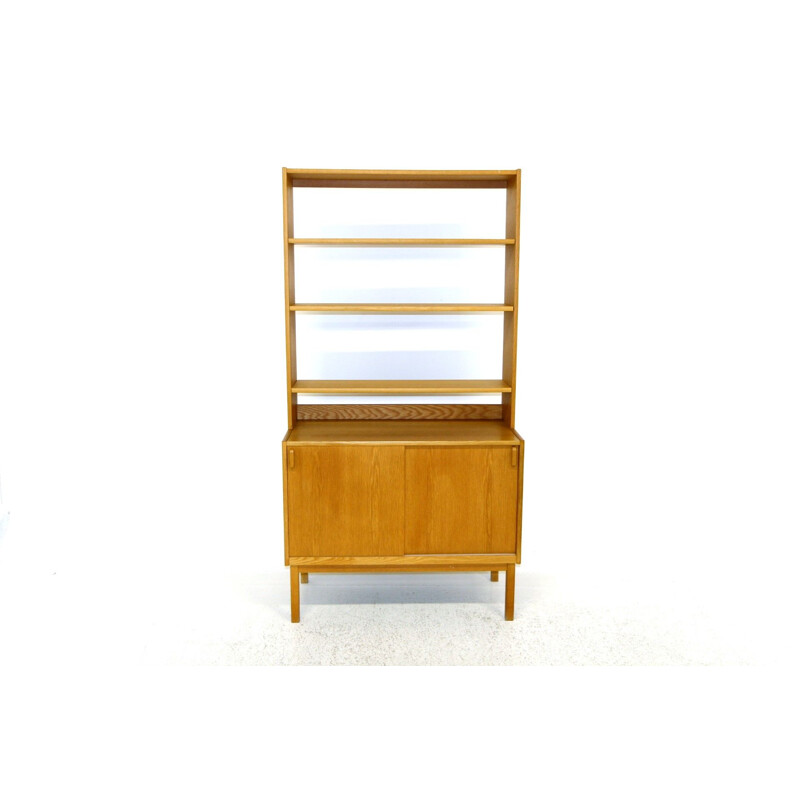 Vintage oakwood bookcase by Bertil Fridhagen for Bodafors, Sweden 1960