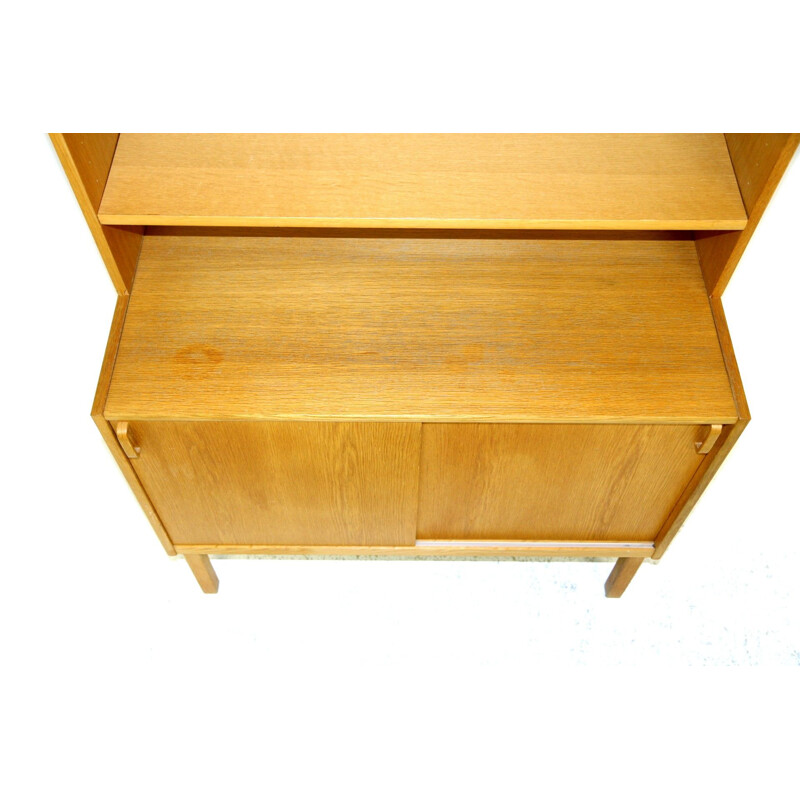 Vintage oakwood bookcase by Bertil Fridhagen for Bodafors, Sweden 1960