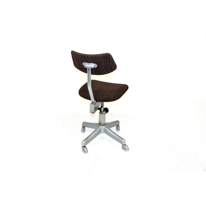 Silla de escritorio ajustable vintage, Suecia 1950