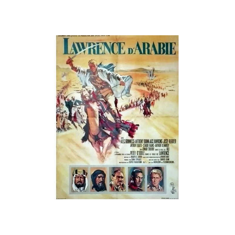 Affiche cinéma" Lawrence d'Arabie" - 1960