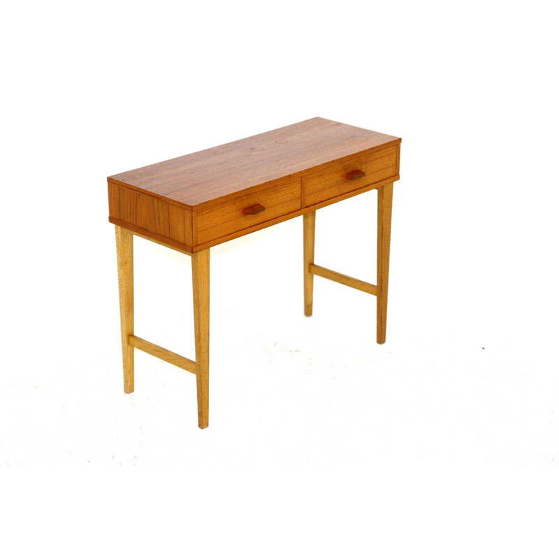 Vintage teak and oakwood console, Sweden 1960