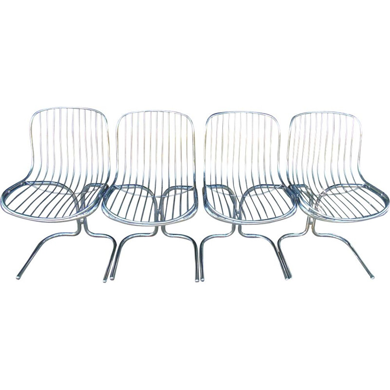 Set van 4 vintage stoelen van Gastone Rinaldi voor Rima