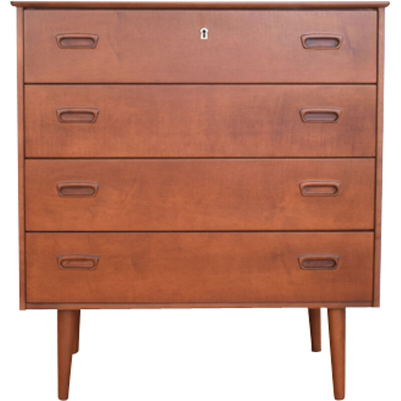 Mid-century Danish birchwood chest of drawers, 1960s