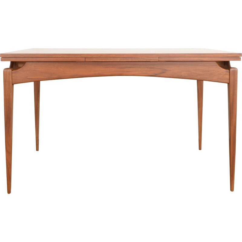 Mid-century German teak & walnut extendable dining table by Hohnert, 1960s