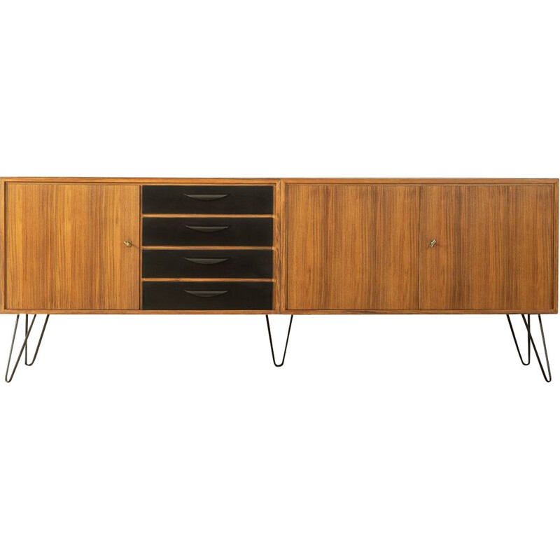 Vintage walnut sideboard with three doors, Germany 1960s