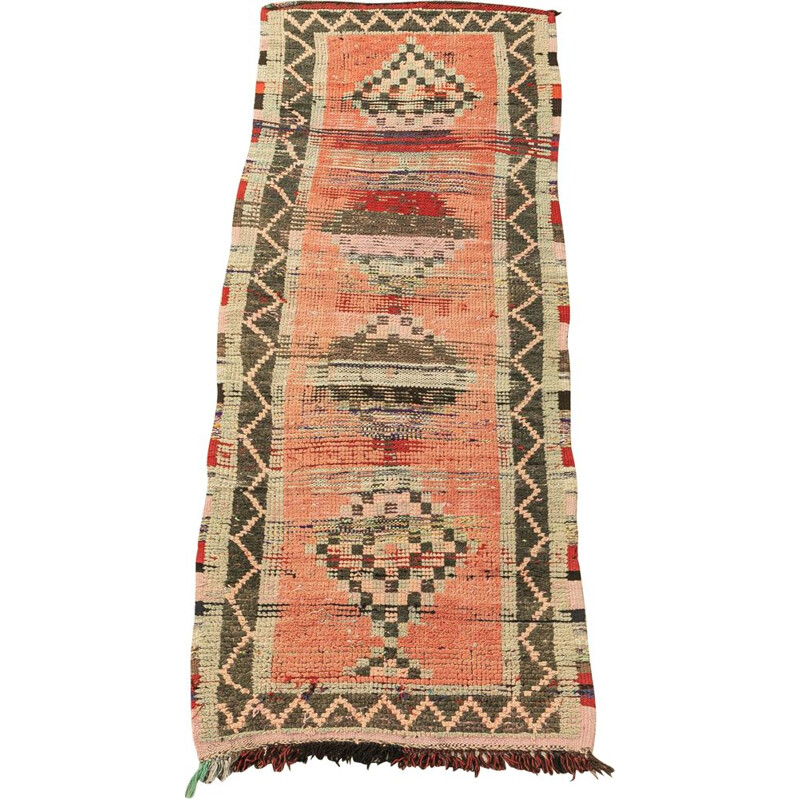 Vintage Berber carpet boujad in wool, Morocco