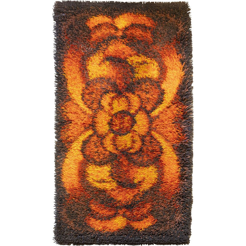 Desso Vintage-Teppich "Flower" in braun und orange