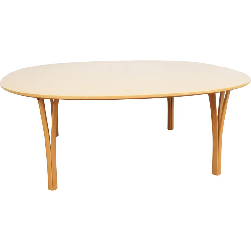 Mesa de centro vintage de madera de Bruno Mathsson para Fritz Hansen, 1985