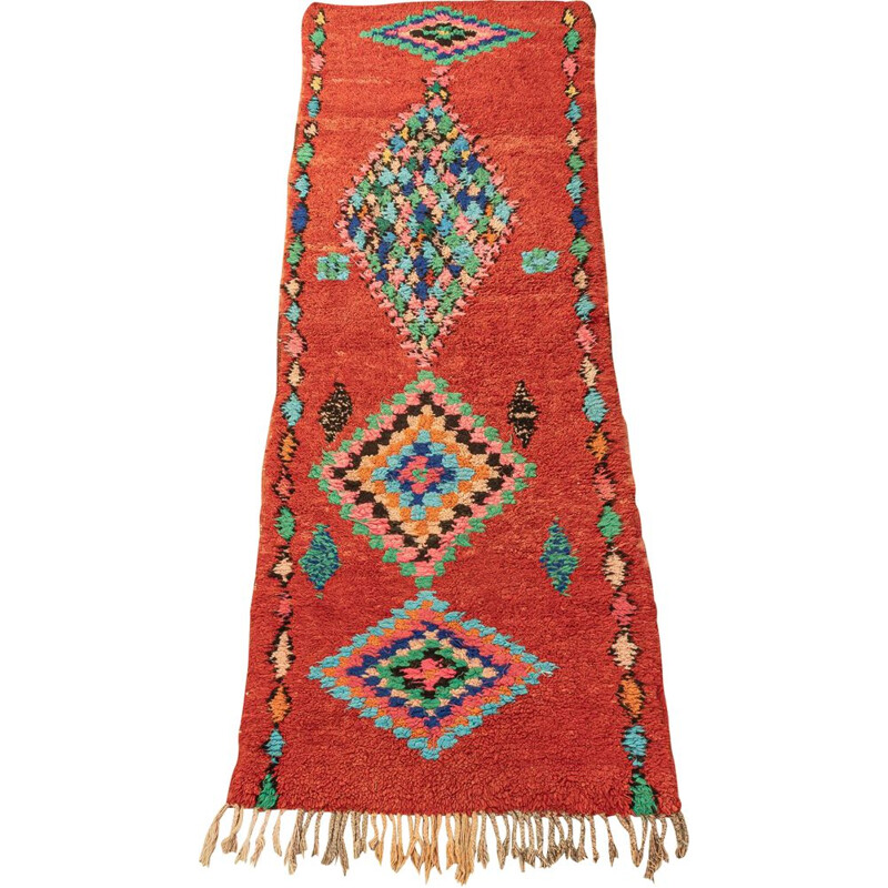 Vintage Berber boujad wollen tapijt, Marokko